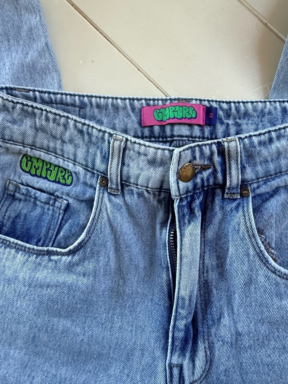Empyre Light Blue Straight Leg Jeans - Picture 2 of 6